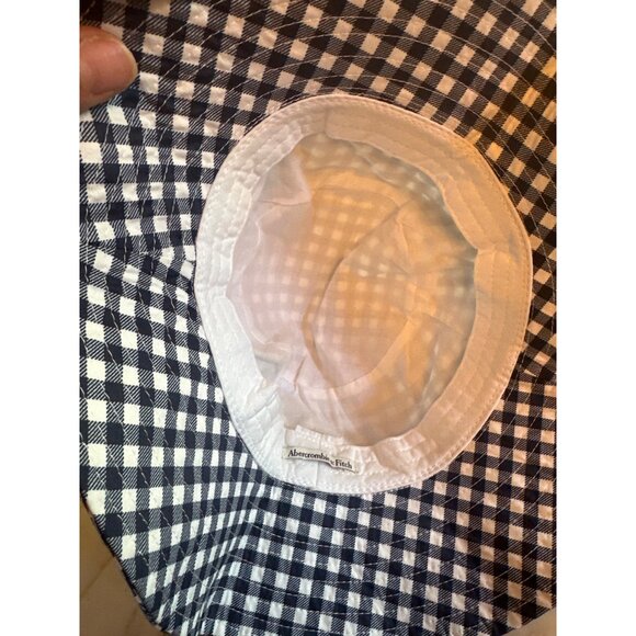 Abercrombie & Fitch Navy & White Checkered Bucket Hat - Picture 3 of 4